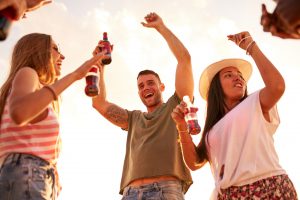 Energetic youth dancing till morning