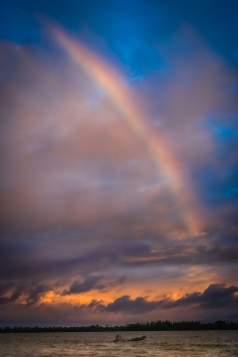 Rainbow over the ocean